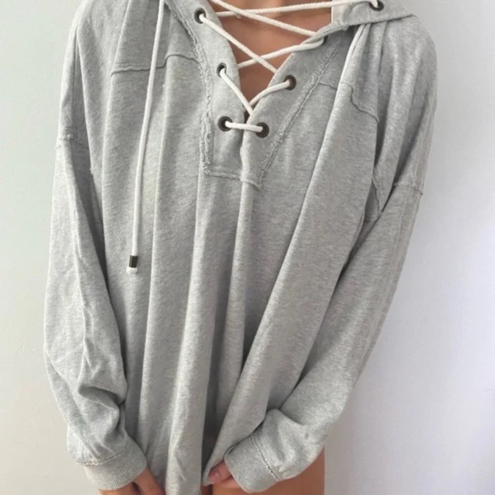 Aerie Oversized laced up hoodie
